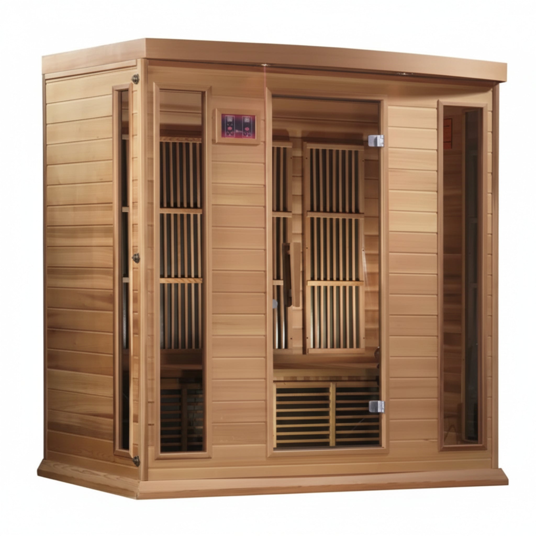 Maxxus 4 - Person Bluetooth Compatible FAR Infrared Sauna in Hemlock